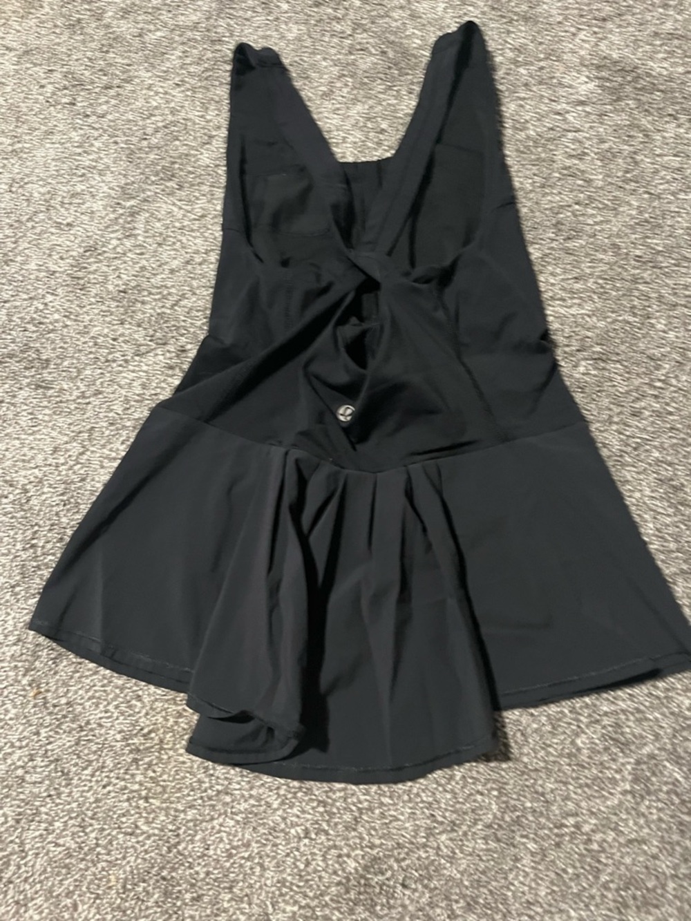 lululemon athletica Black Twist-Back Peplum Tank